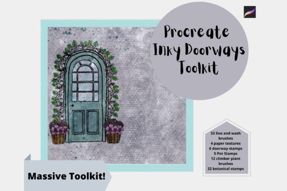 Download Procreate Doors Ink Line Wash Brush Set - Brush set Collection