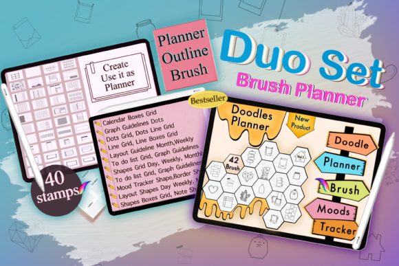 Download Procreate Planner Brush Stamp - Premium Bundle