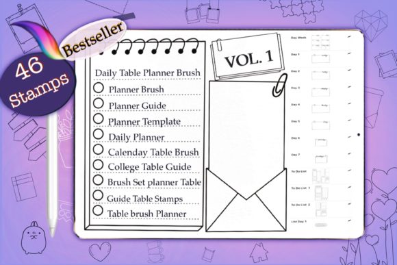 Download Stamp Guide Planner Bujo for Procreate - Premium Resources