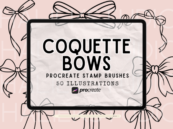 Download Coquette Bows Procreate Brush Set - Brush set Collection