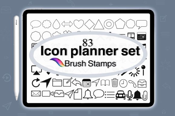 Download Icon for Planner Brush Stamps - Premium Resources