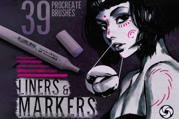 Download Procreate Liner &amp; Marker Brushes - Premium Resources
