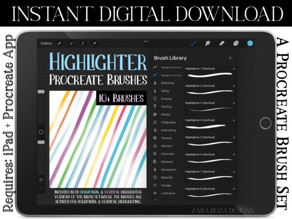 Download Procreate Highlighter Marker Brush Set - Premium Resources